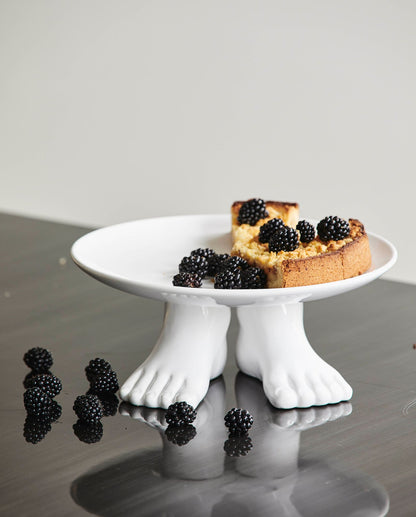 Cicely Cake Dish in Ceramics - Ø29,5 cm - Hvit