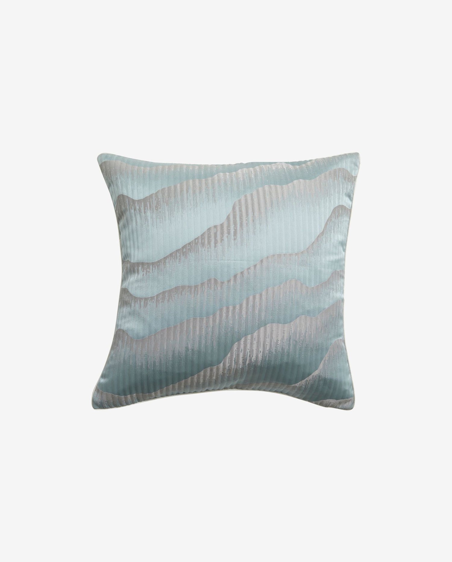 Avior Pillow Cover in Satin - 45x45 - lyseblå/grå