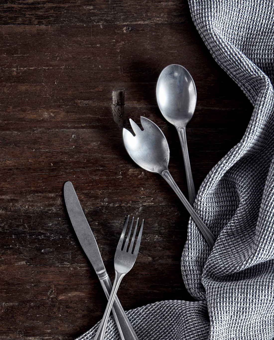 Vaffelvaffelhåndkle - hvitt/svart