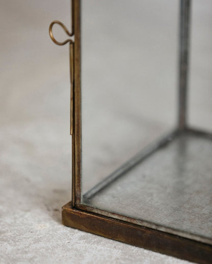 ANTIKK lanterne i jern - h30 cm - gullfinish