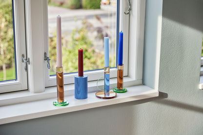 Hübsch Crayon Candlesticks Multicolored (sett med 4)