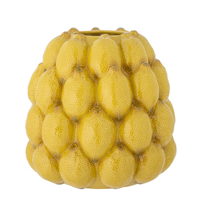 Kreativ samling limonvase, gul, steingods