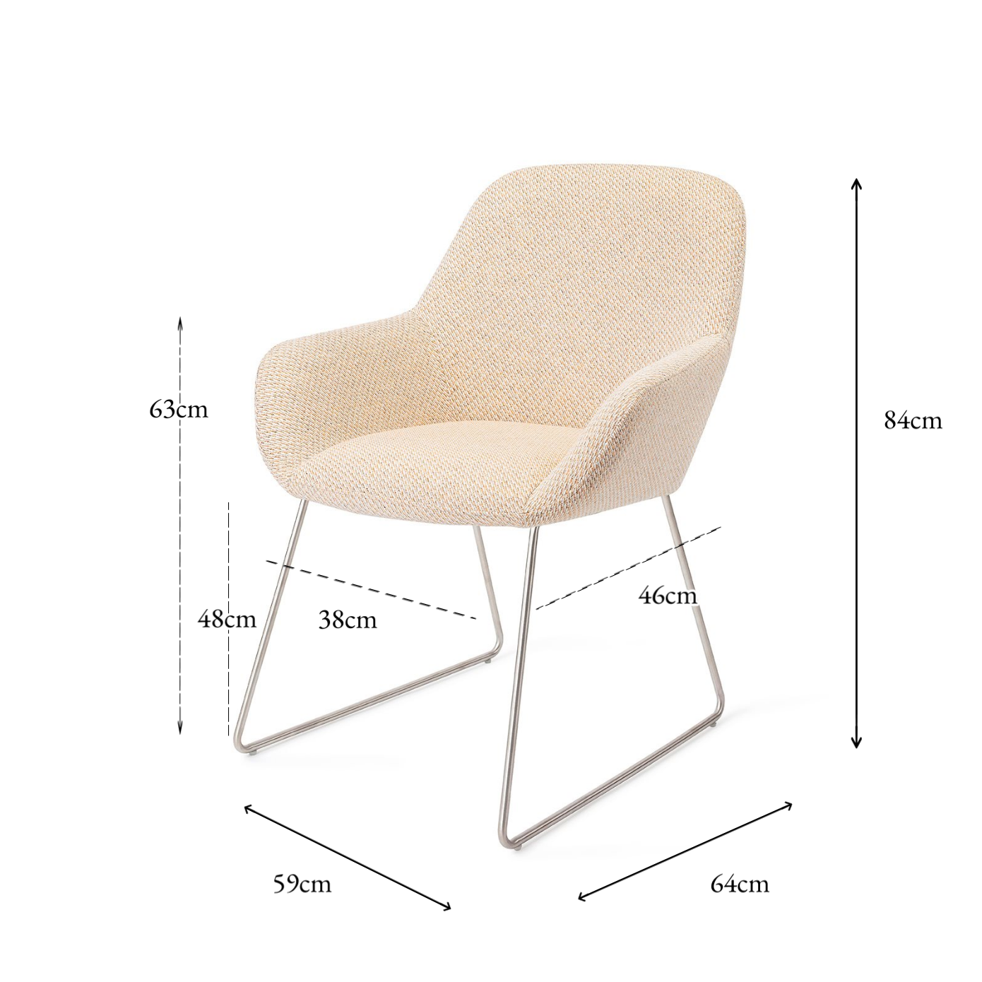 Kushi Dining Chair Trouty skjær