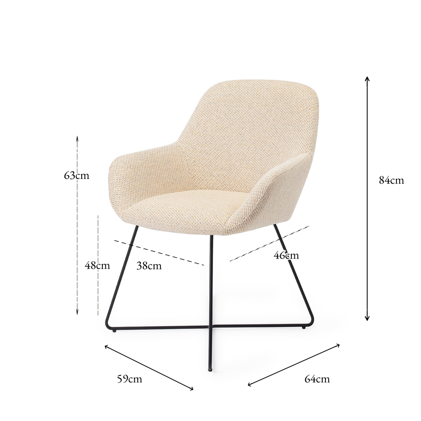 Kushi Dining Chair Trouty skjær