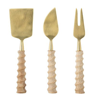 Bloomingville Noci Cheese Set, gull, rustfritt stål