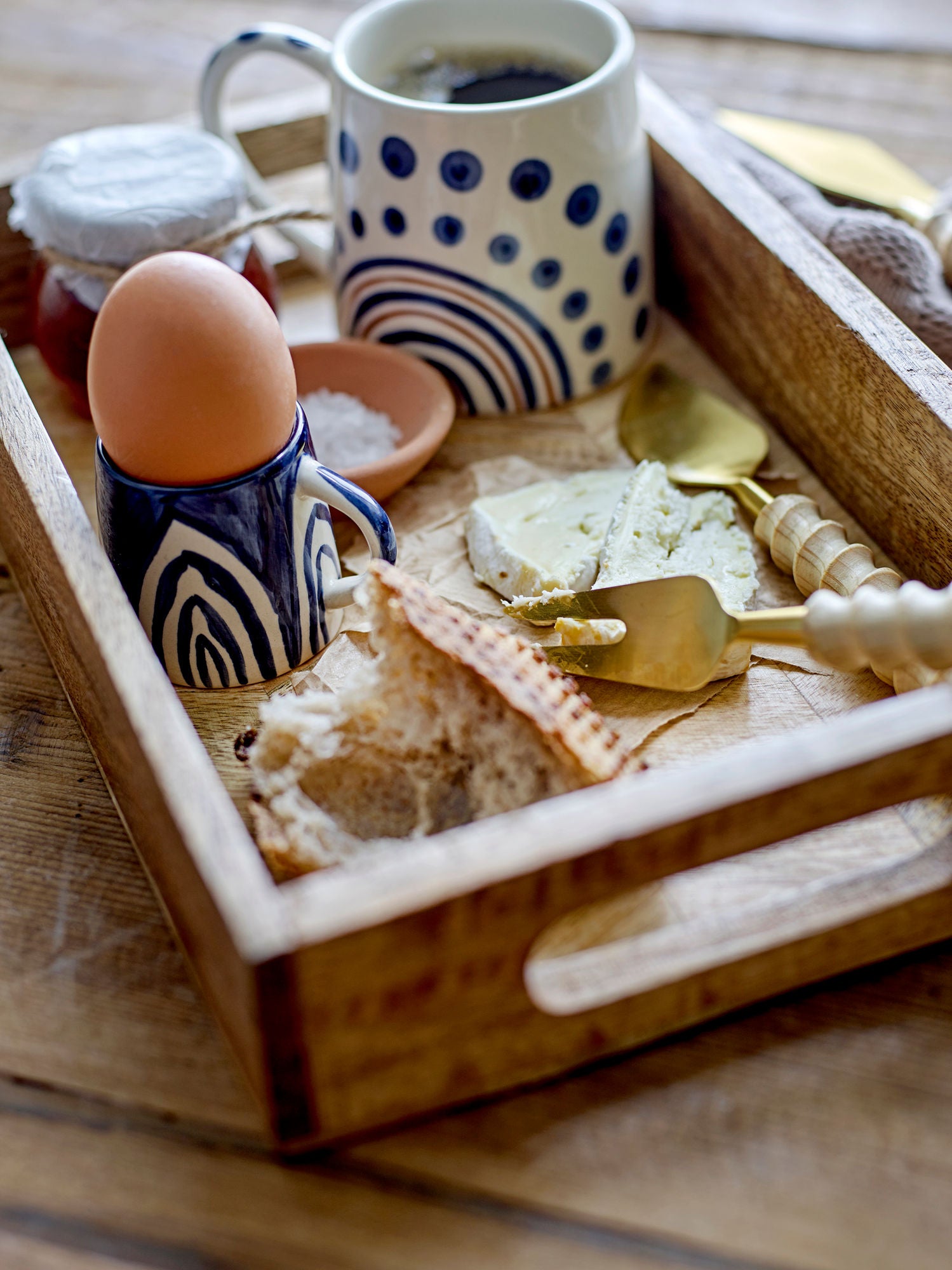 Bloomingville Noci Cheese Set, gull, rustfritt stål