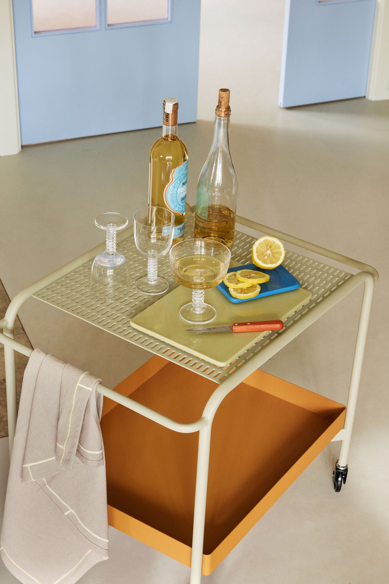 Hübsch Amare Table Skåne Small Blue/Orange (sett med 2)