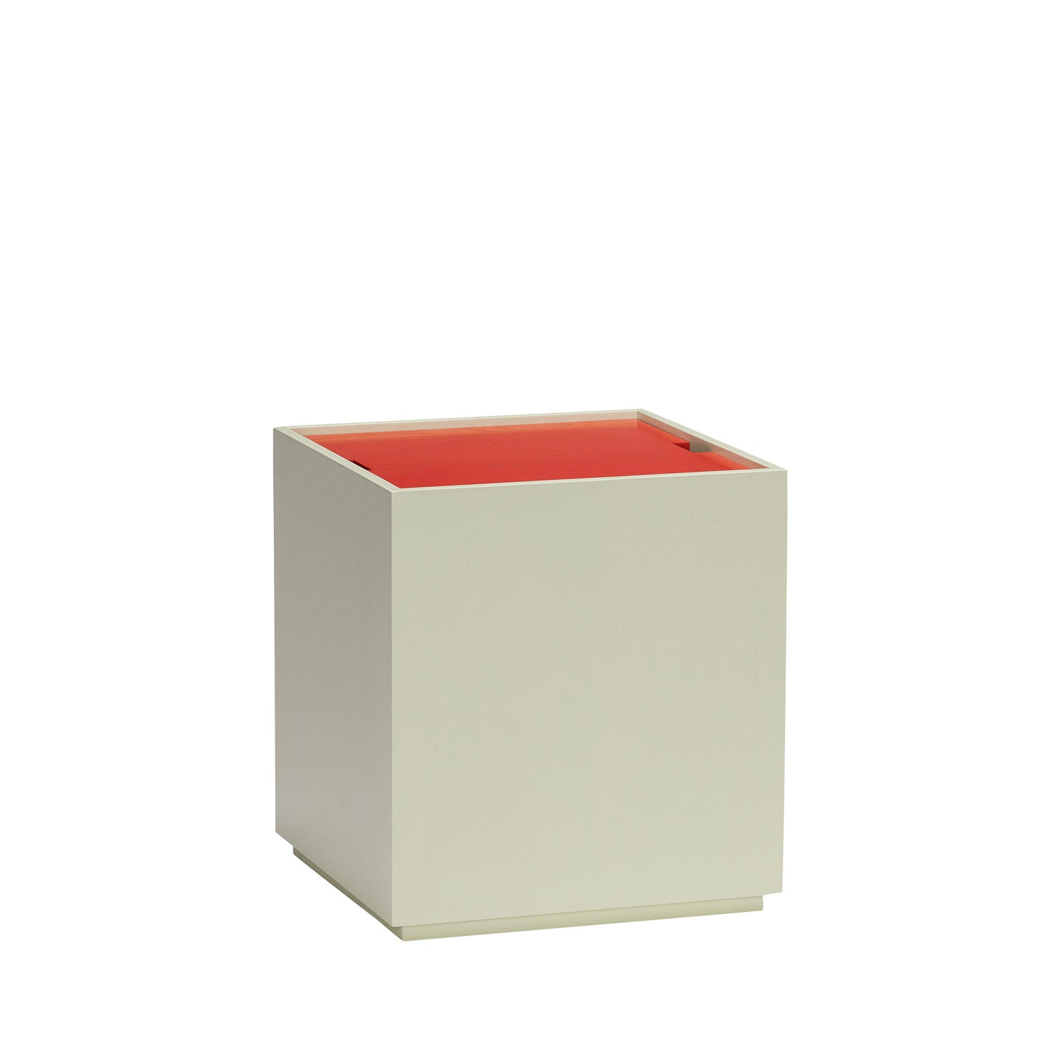 Hübsch Vault Side Table/Storage Box Light Green/Red