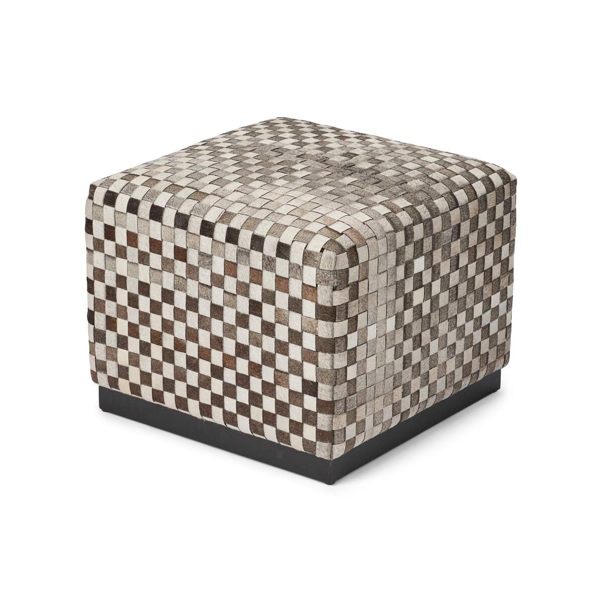 PUF | Koskind | Premium | Kalvskinn | Cross Check Design | 46x46 cm | 60x60 cm