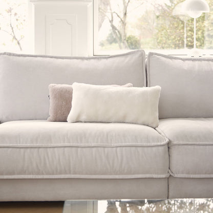 Lammeskinnspute | Mokkasin | Dobbeltsidig | 28x56 cm