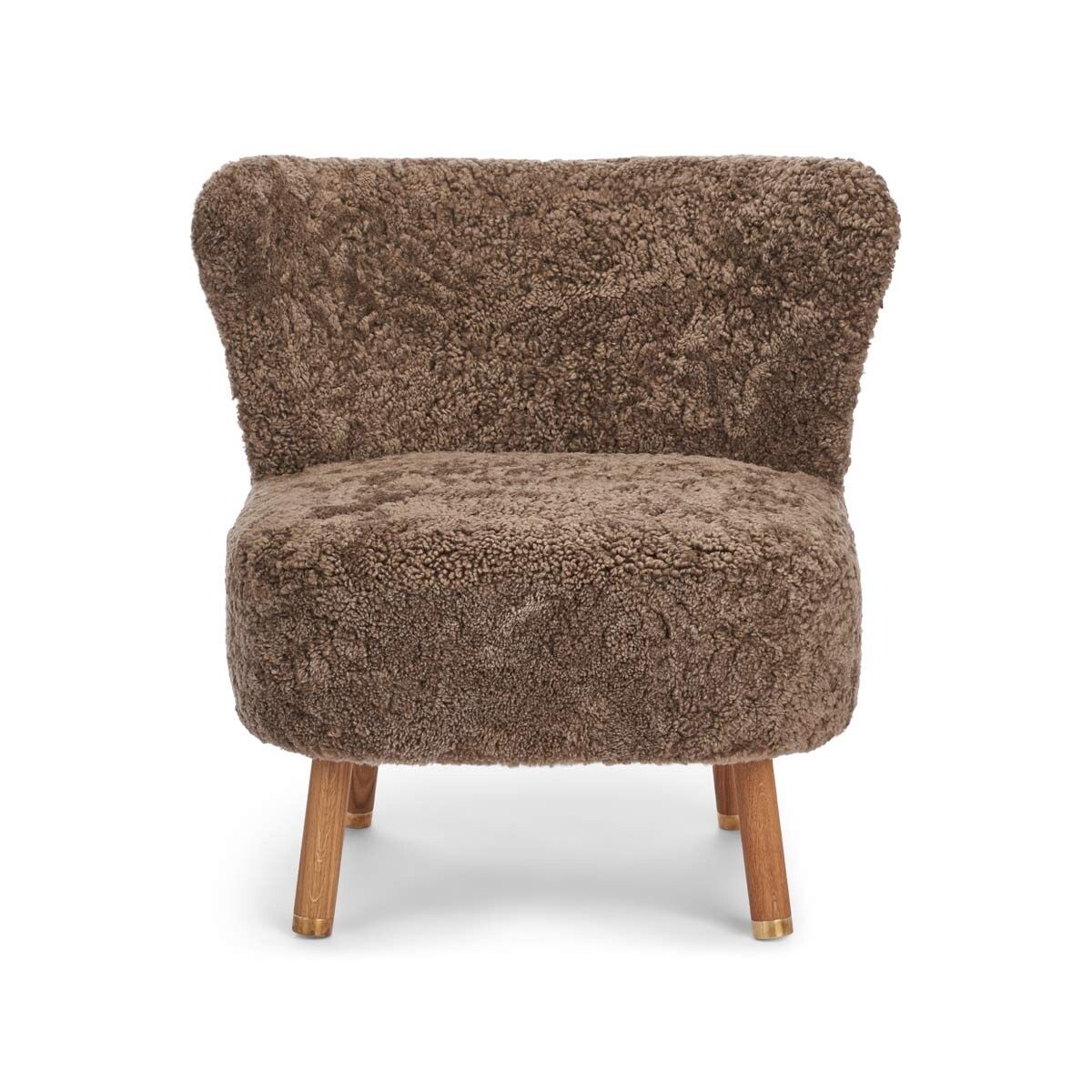 Emil Lounge Chair | Messing | Korthåret