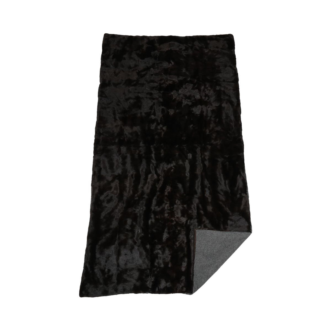 Mink pledd | Baksiden av kashmir | Mørk brun | 122x222 cm