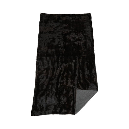 Mink pledd | Baksiden av kashmir | Mørk brun | 122x222 cm