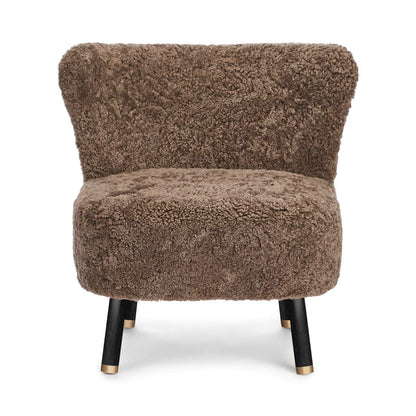 Emil Lounge Chair | Messing | Korthåret