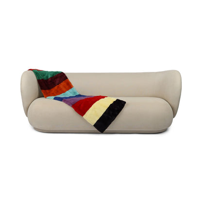 Mink pledd | Baksiden av kashmir | Flerfarget Bright | 70x230 cm