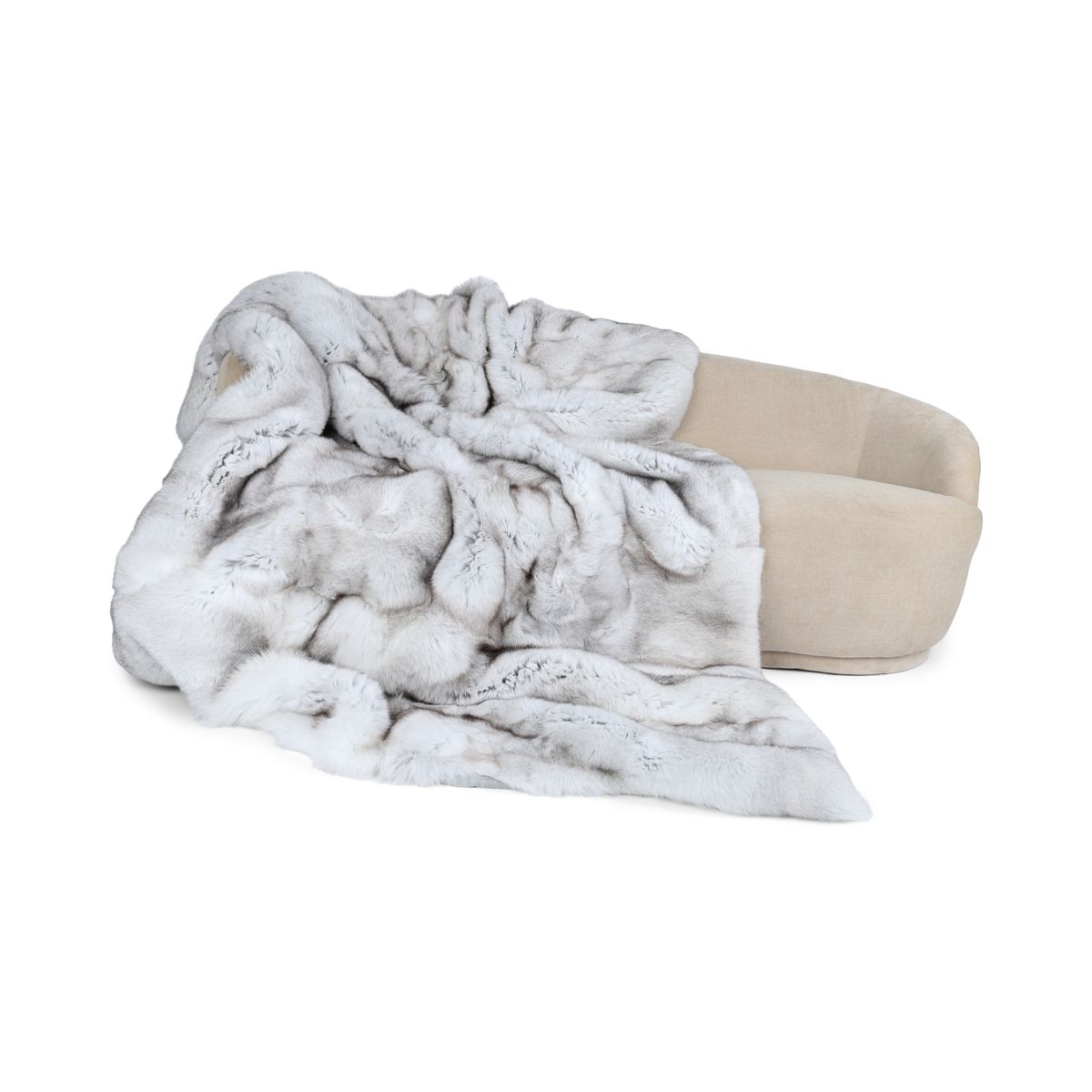 Premium teppe av rev | Baksiden av kashmir | Blue Fox | 230x320 cm