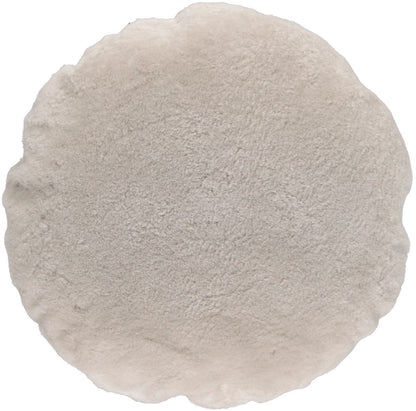 Lammeskinnspute | Fløyel | Mokkasin | Dobbeltsidig | Ø45 cm &amp; Ø62 cm