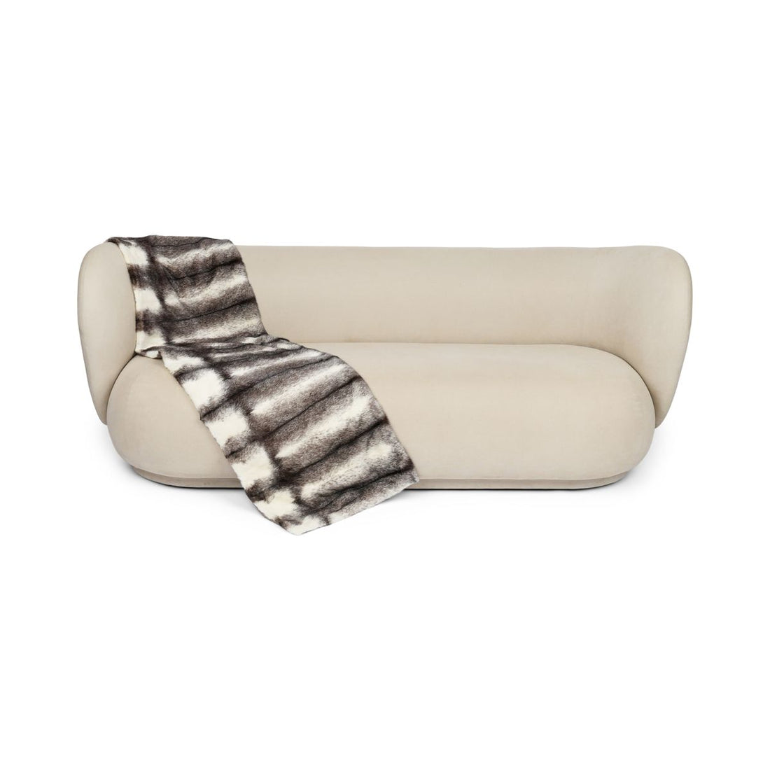 Mink pledd | Baksiden av kashmir | Svart kors | 50x170 cm