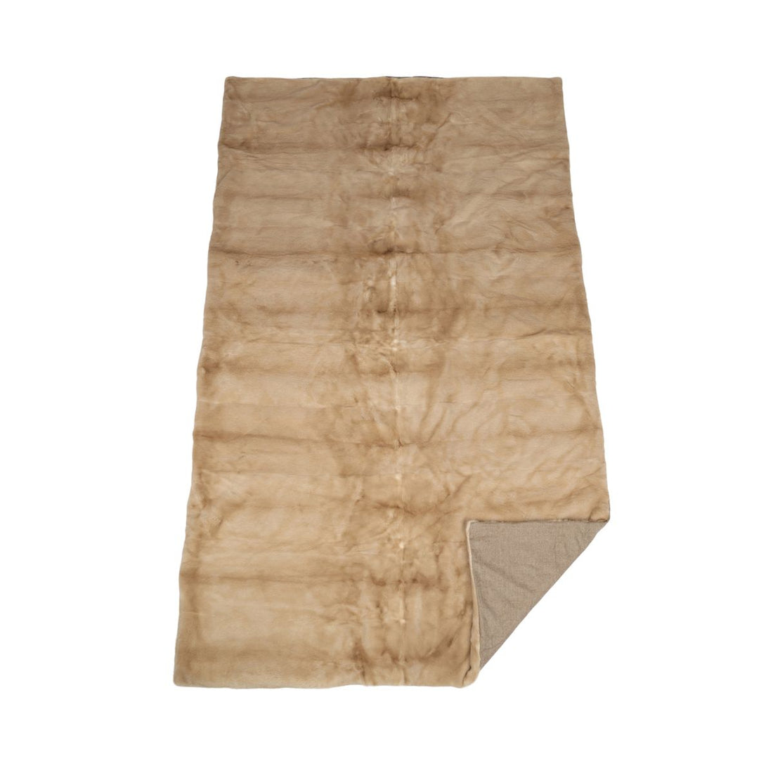 Mink pledd | Baksiden av kashmir | Palomino | 120x220 cm
