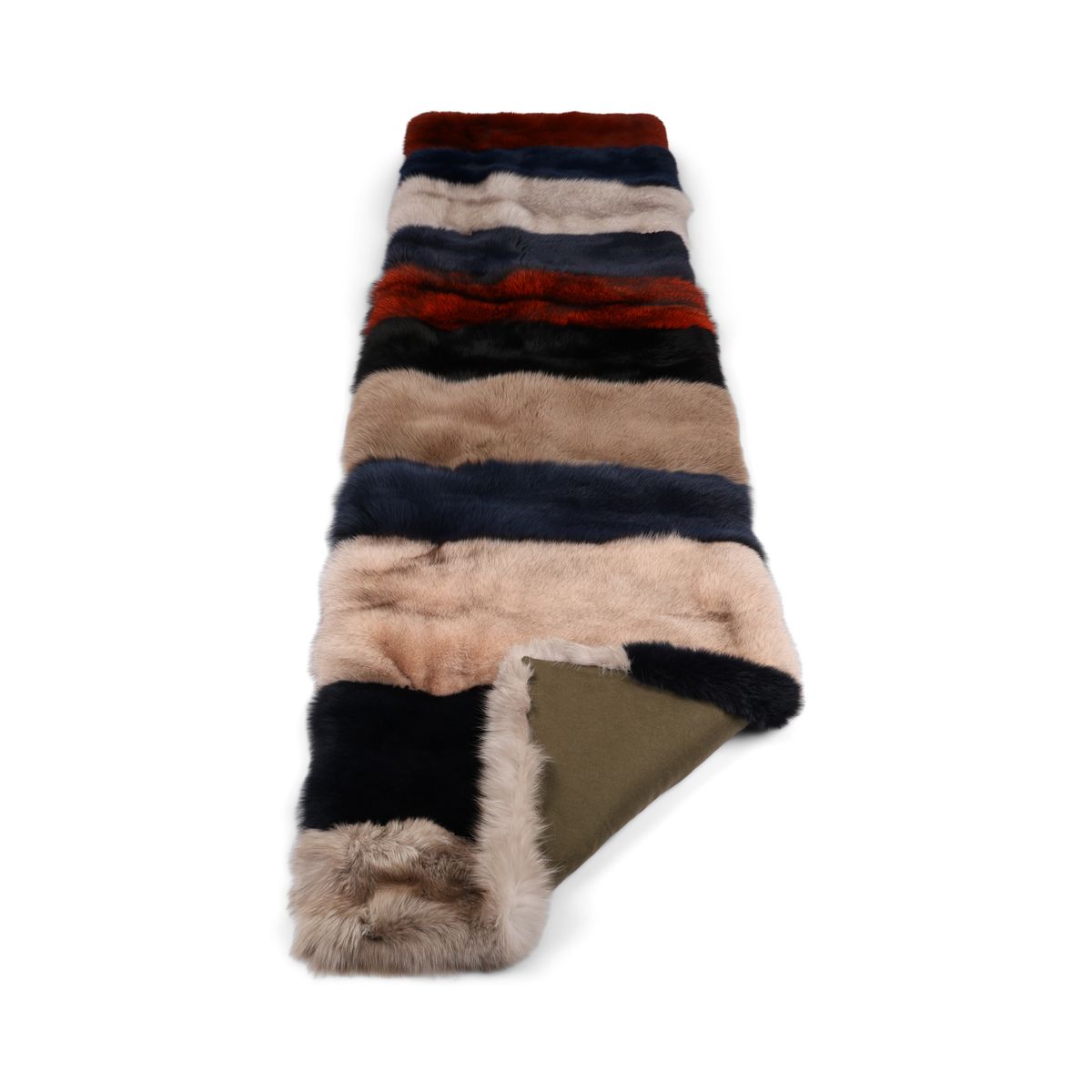 Premium revepledd | Cashmere bakside | Flerfarget | 70x260 cm