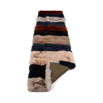 Premium revepledd | Cashmere bakside | Flerfarget | 70x260 cm