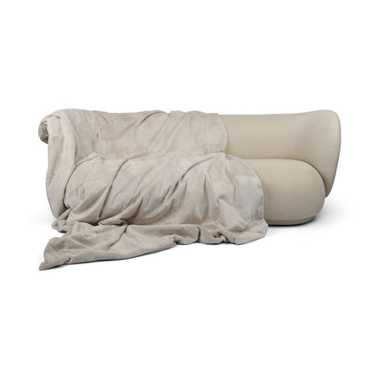 Mink pledd | Cashmere bakside | Perle | 235x162 cm