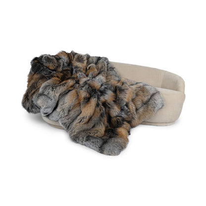 Premium teppe av rev | Baksiden av kashmir | Gullkors | 155x220 cm