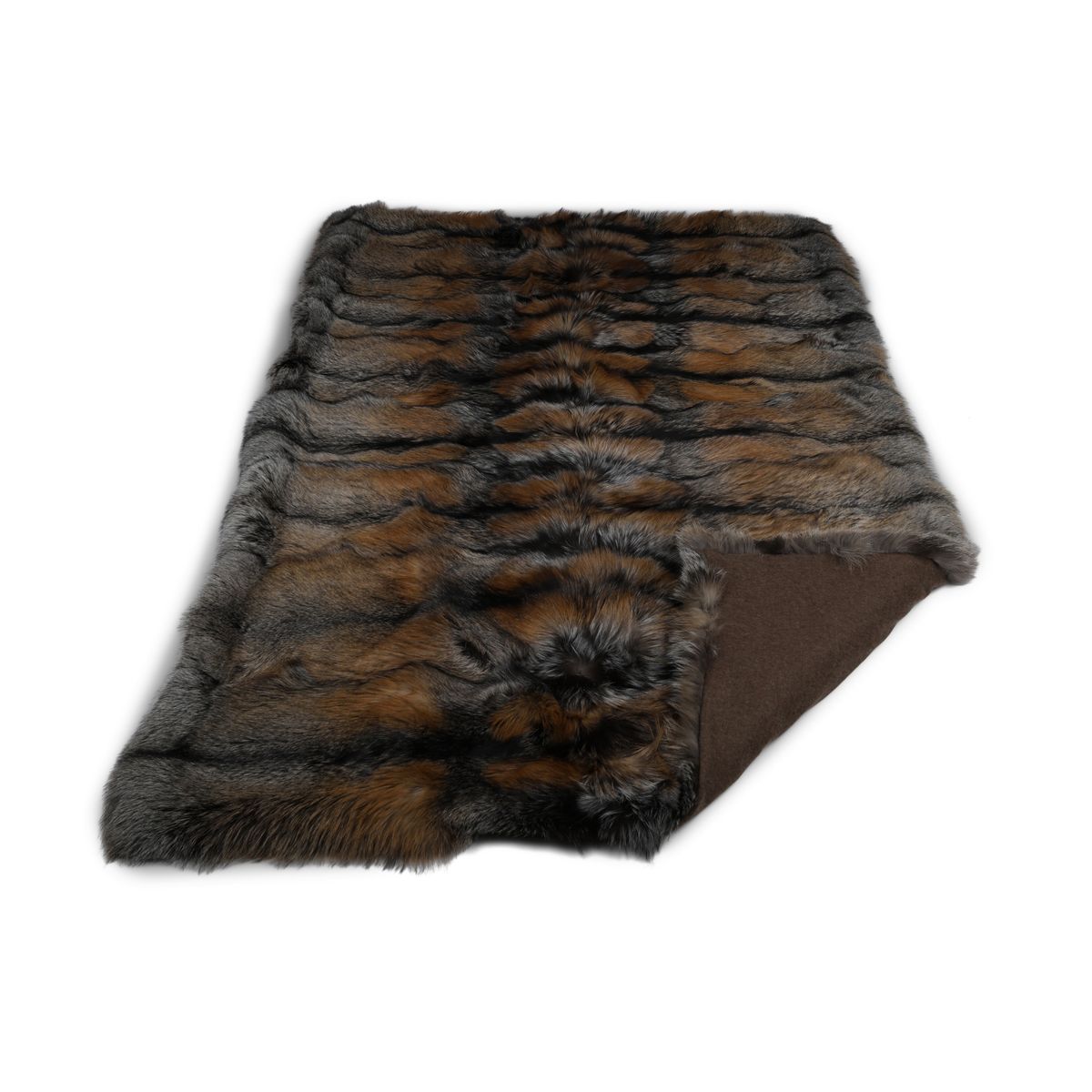 Premium teppe av rev | Baksiden av kashmir | Gullkors | 155x220 cm