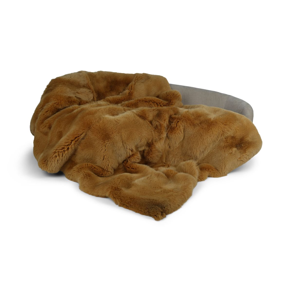 Premium teppe av rev | Baksiden av kashmir | Sennepsgul | 240x170 cm