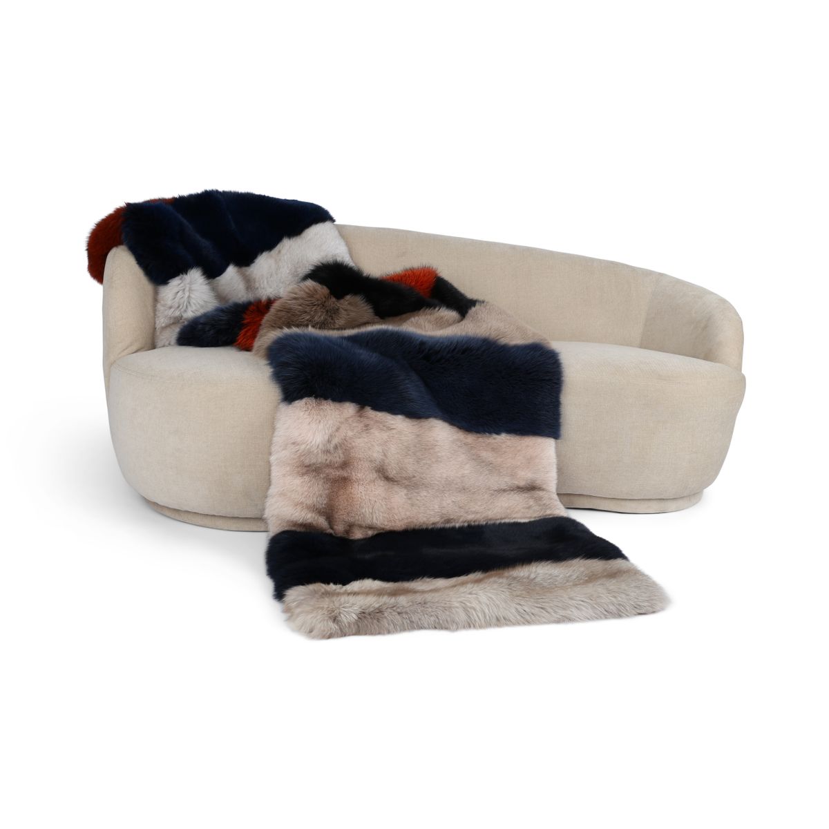 Premium revepledd | Cashmere bakside | Flerfarget | 70x260 cm