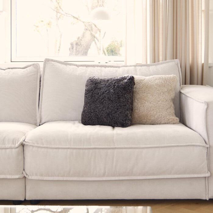 Lammeskinnspute | Korthåret | New Zealand | Dobbeltsidig | 40x40 cm