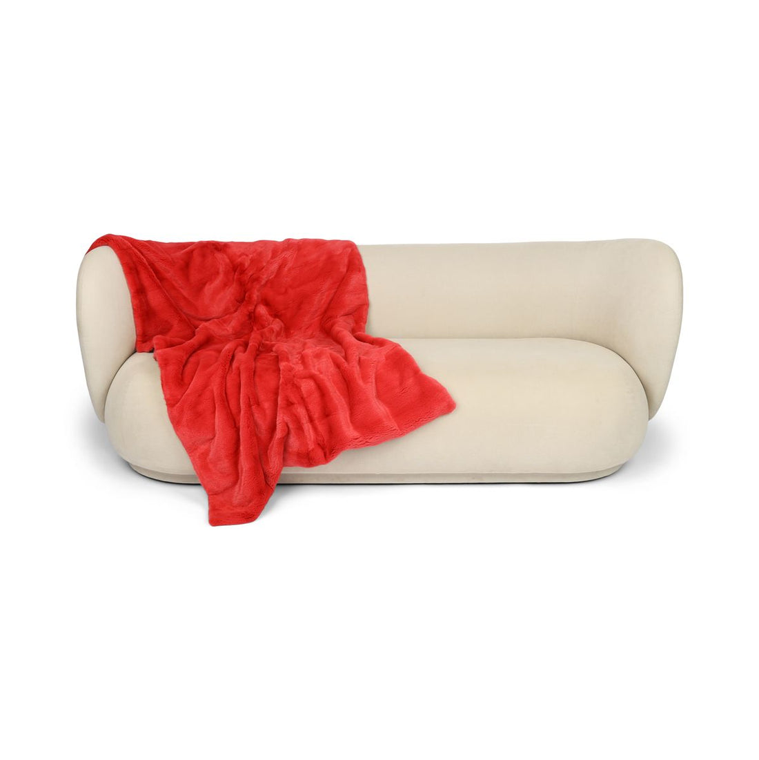 Mink pledd | Baksiden av kashmir | Rød | 104x170 cm