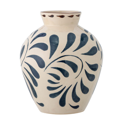 Bloomingville Heikki Vase, blå, steingods