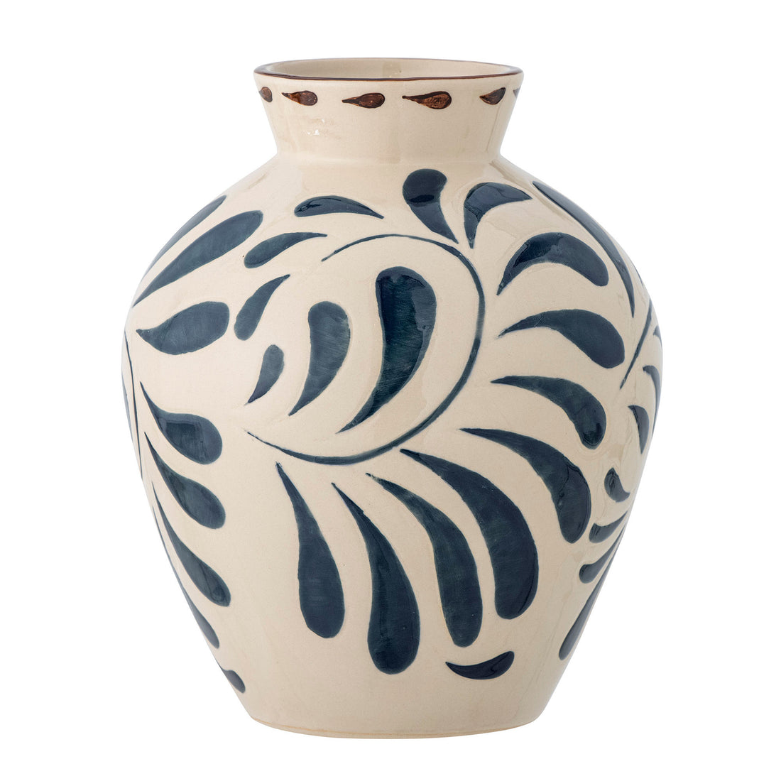 Bloomingville Heikki Vase, blå, steingods