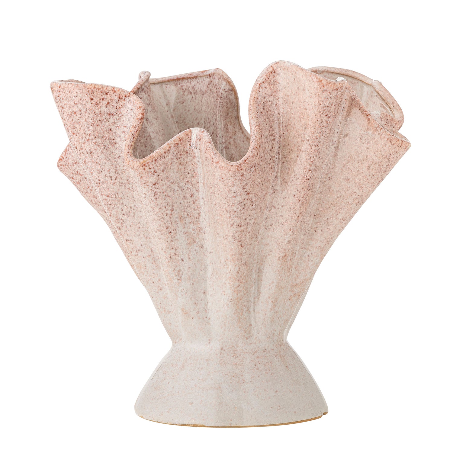 Bloomingville Plier Vase, Rosa, steingods