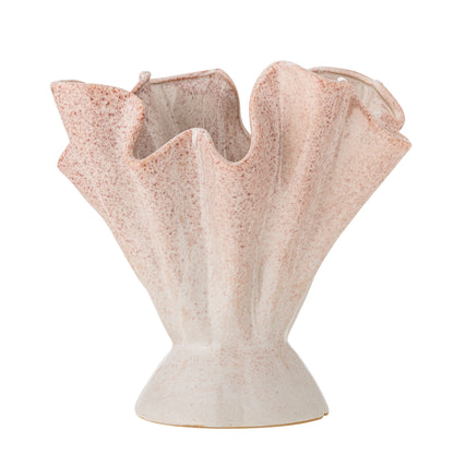 Bloomingville Plier Vase, Rosa, steingods