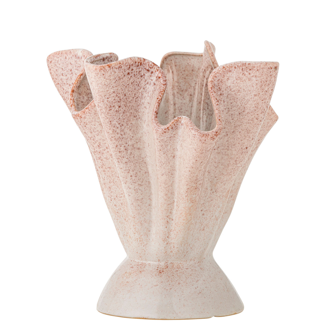 Bloomingville Plier Vase, Rosa, steingods