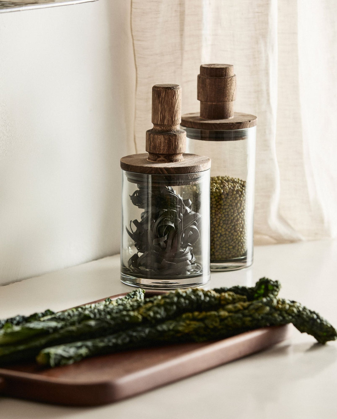 Sage oppbevaringsglass med trelokk - 900 ml