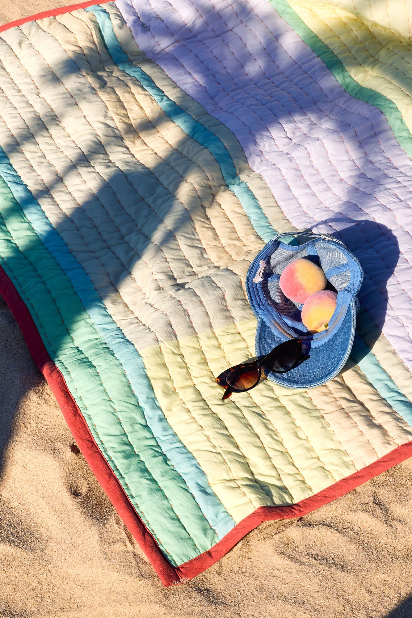 Hübsch Pavilion Plaid Block Coral/Multicolor