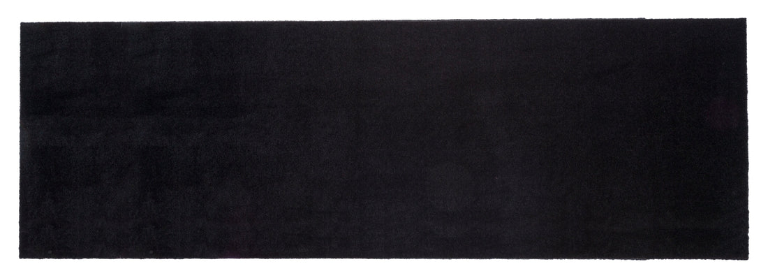 Teppe/hadde 100 x 300 cm - uni farge svart