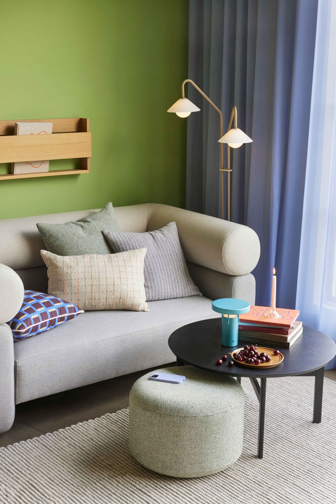 Hübsch Marshmellow Puff Liten Lysegrønn