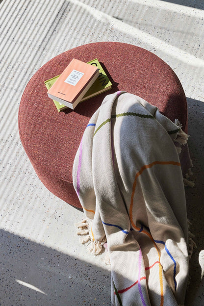 Hübsch Marshmellow Puf stor rød