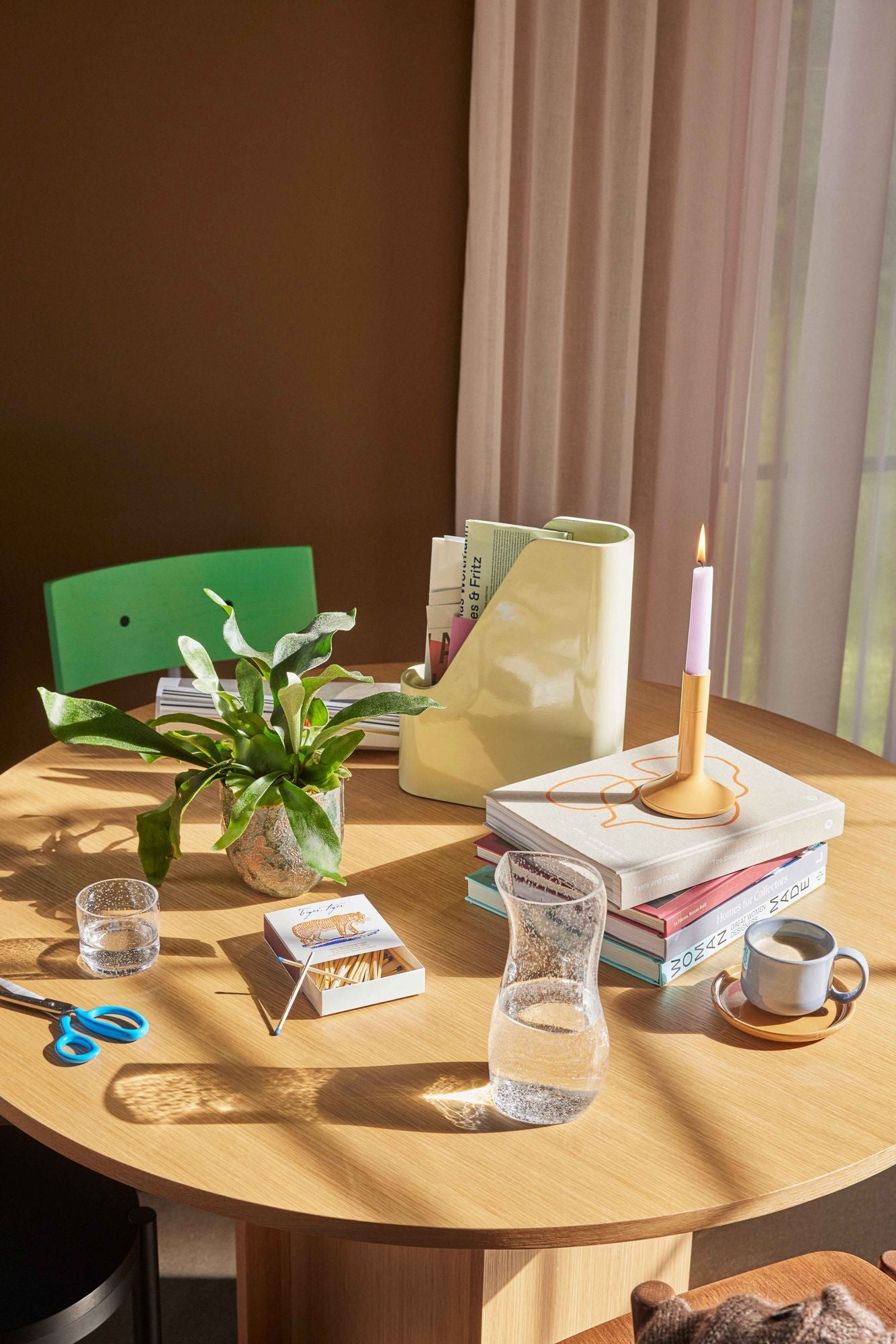 Hübsch Normu Potte Brown/Green (sett med 2)