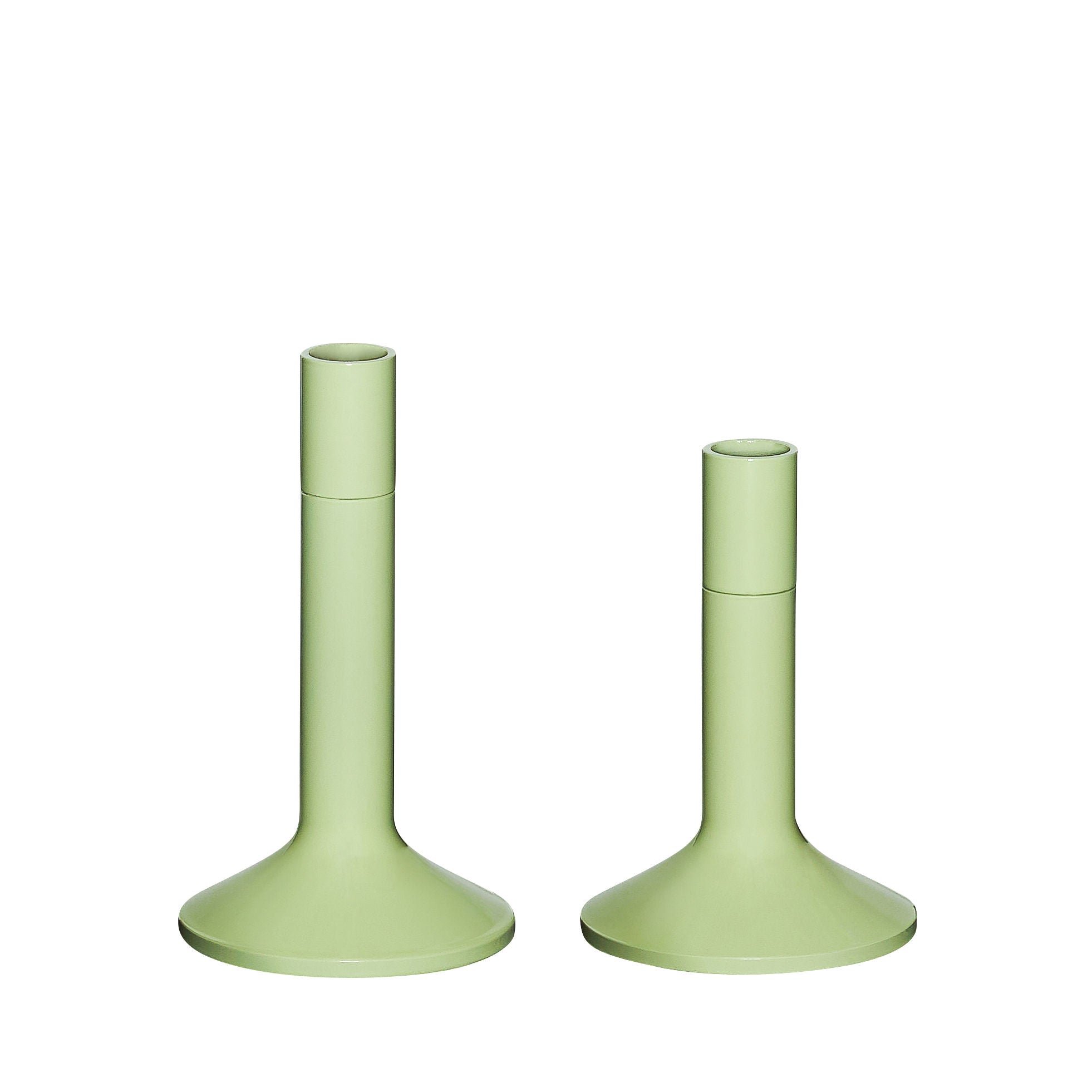 Hübsch Kindred Candlestick Light Green (sett med 2)