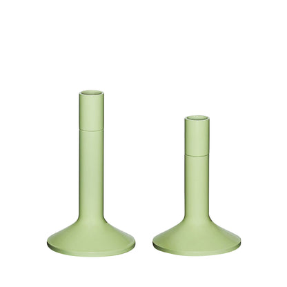 Hübsch Kindred Candlestick Light Green (sett med 2)