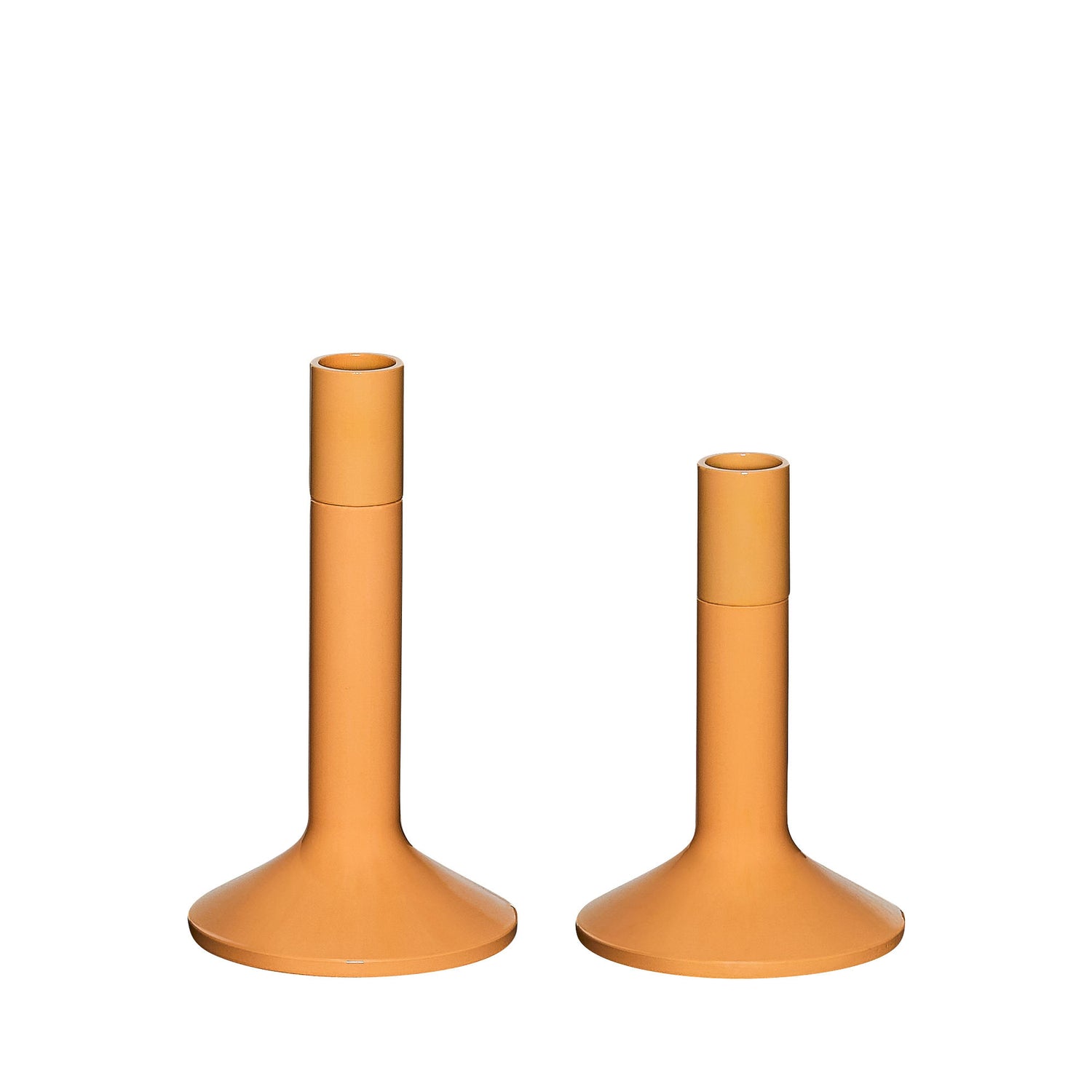 Hübsch Kindred Candlestick Orange (sett med 2)