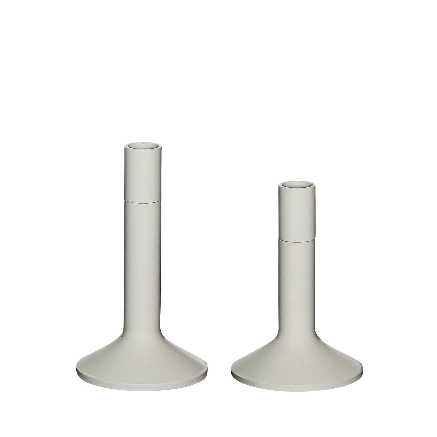 Hübsch Kindred Candlestick Light Grey (sett med 2)