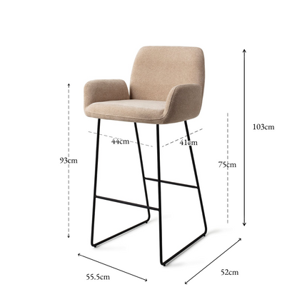 Misaki Bar Chair Funky Fudge