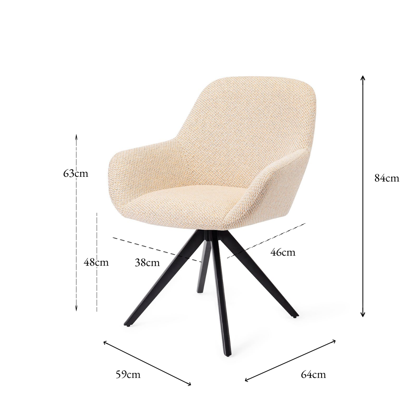 Kushi Dining Chair Trouty skjær