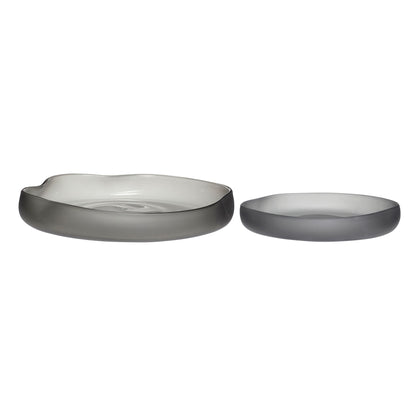 Hübsch Bow Bowls Gray (sett med 2)